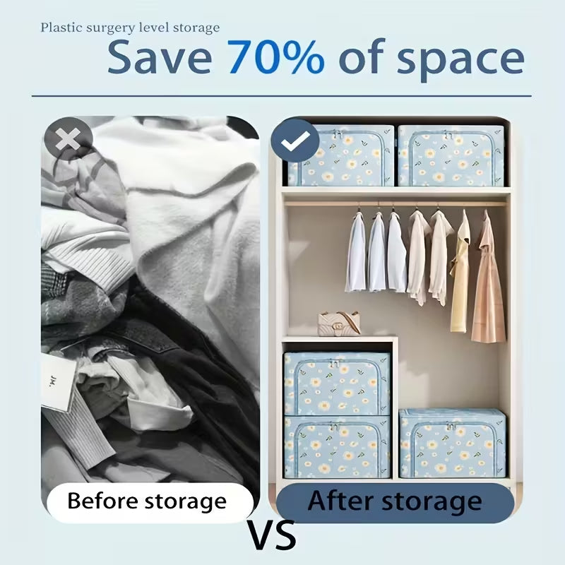 Folding Storage Boxes with Clear View Window