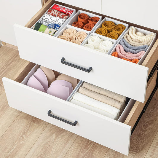 3-Piece Fabric Foldable Drawer Organizer Set