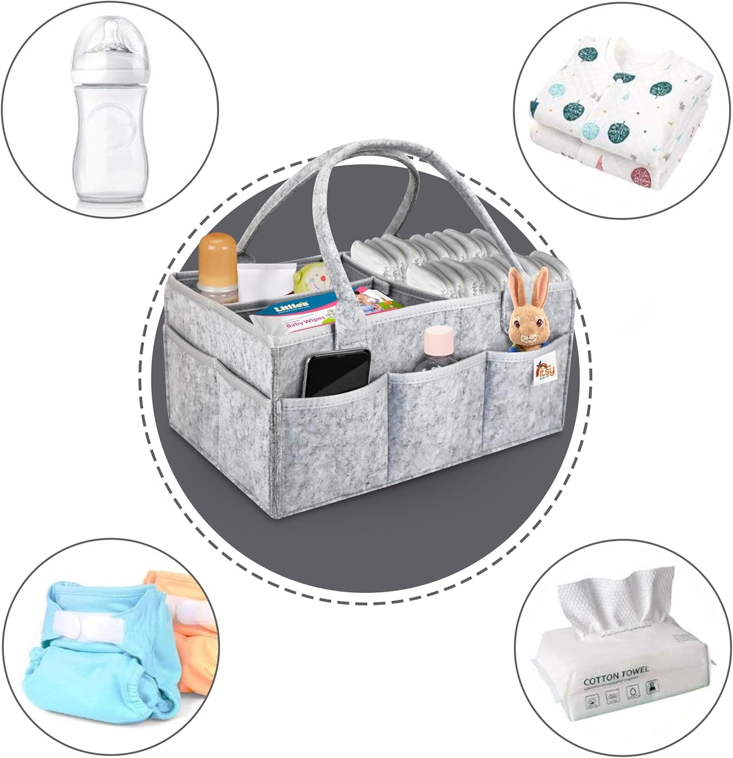 Baby Diaper Caddy Organizer