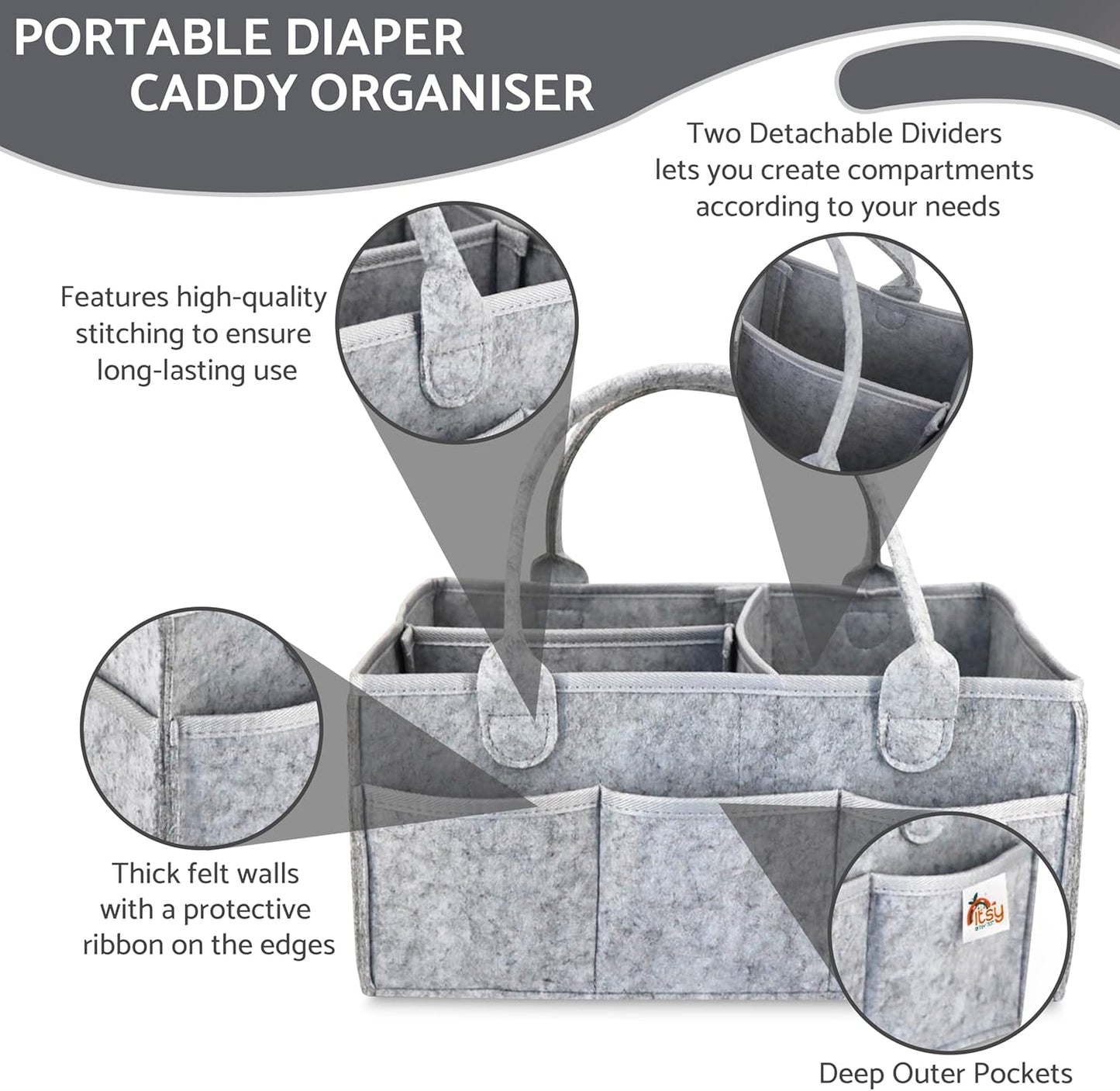 Baby Diaper Caddy Organizer