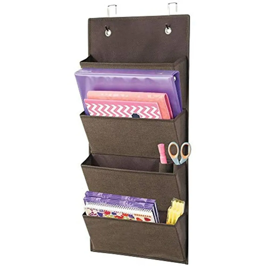 4-Pocket Soft Fabric File Holder for Office & Home