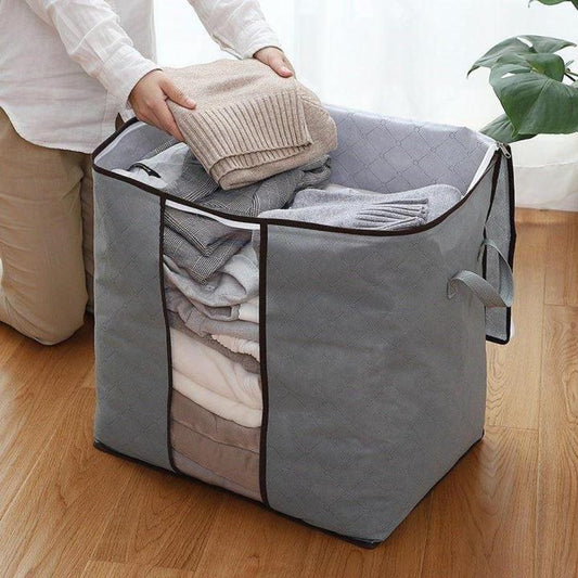 3Pcs Grey Storage Organizer Bags