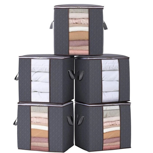 5Pcs Grey Storage Organizer Bags (Copy)